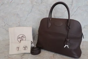 HERMES／エルメス ボリード35 トリヨンクレマンス ショコラ □L刻印 ショルダーバッグ 500090180