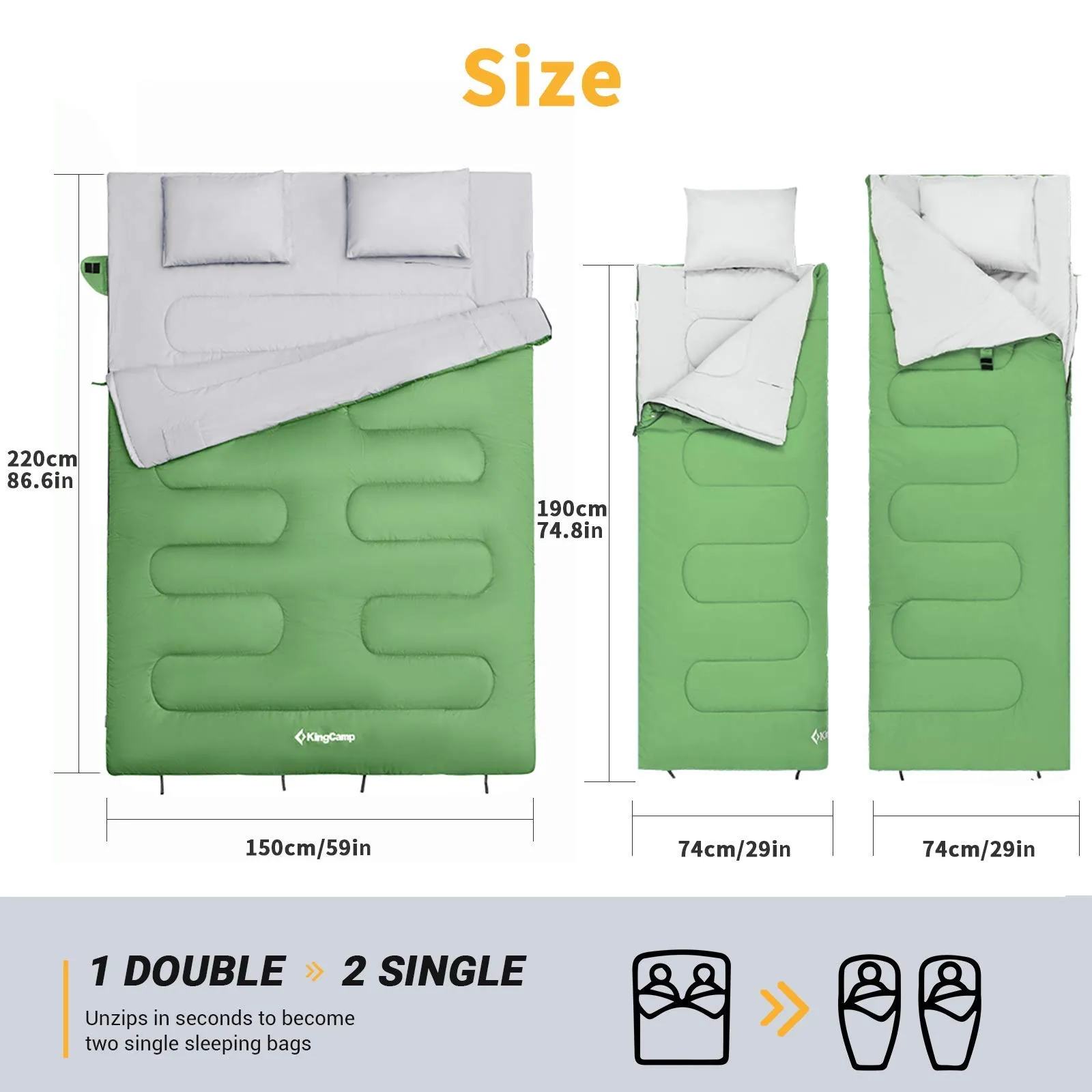 KingCamp Double Lightweight Sleeping Bag