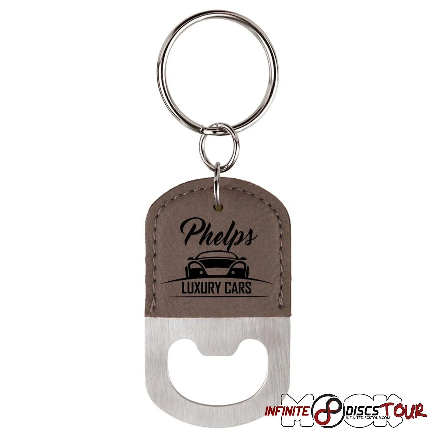 Leather Bottle Opener Bag Tag