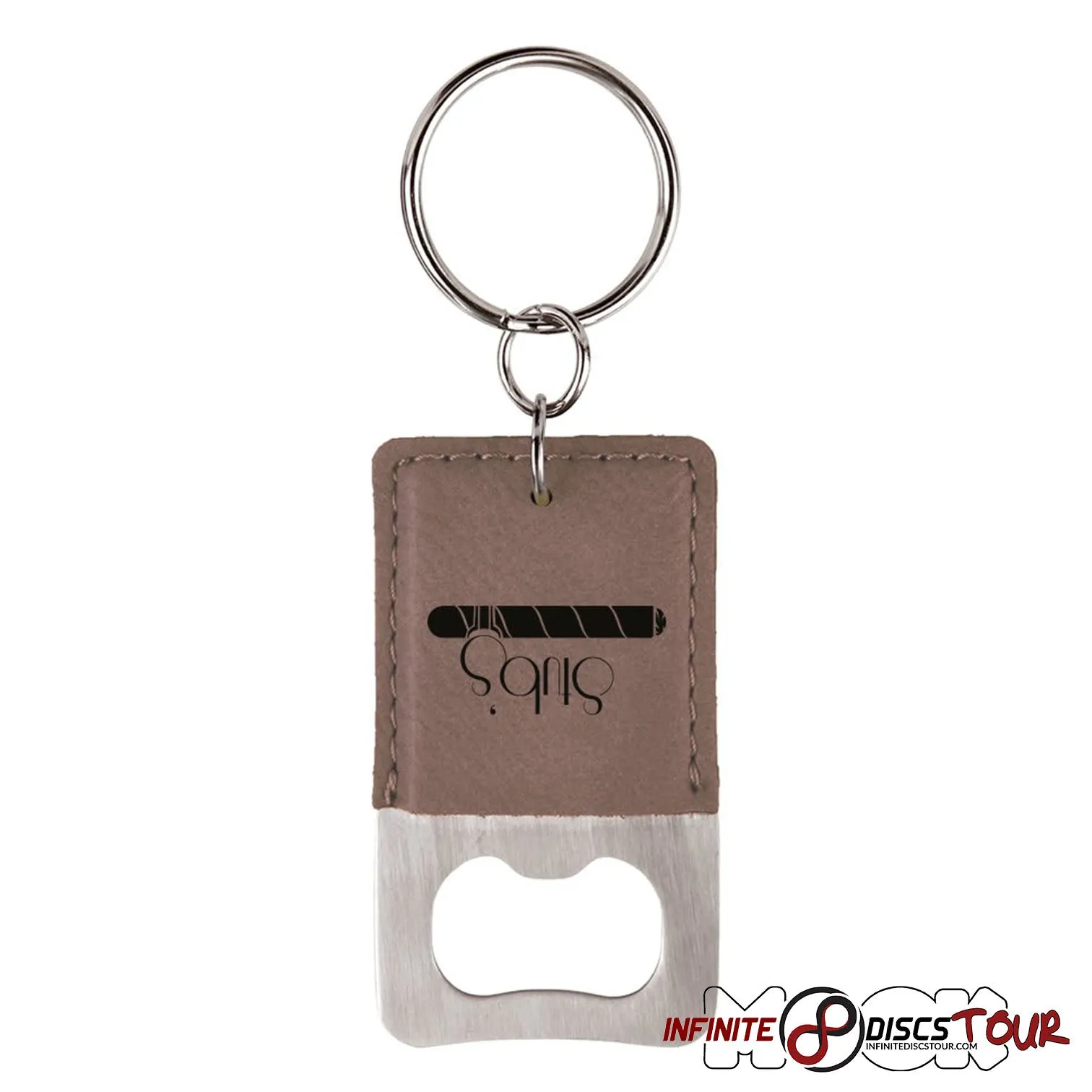 Leather Bottle Opener Bag Tag