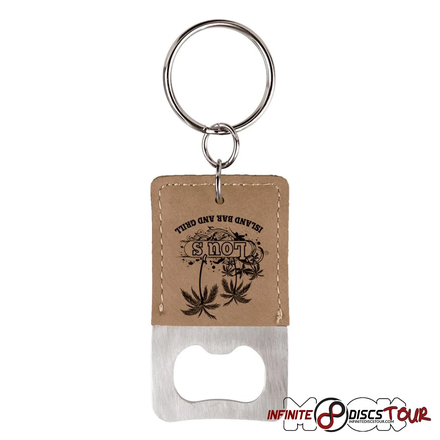 Leather Bottle Opener Bag Tag