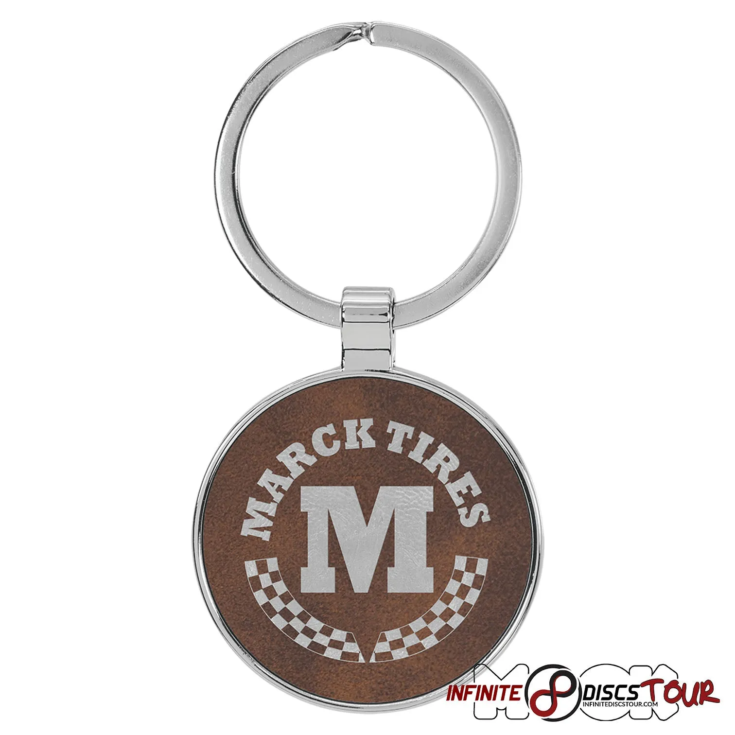 Metal Frame Leather Bag Tag