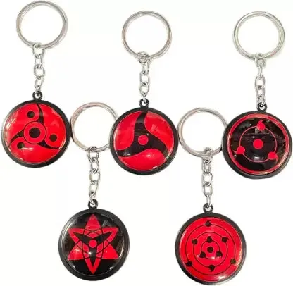 Naruto Anime | Sharingan Crystal 3D Model F | Metal Keychain