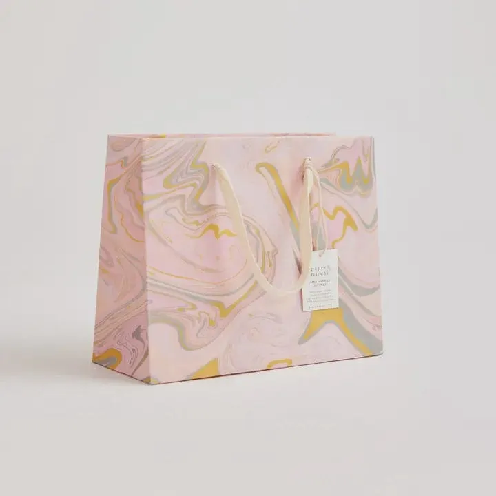 Paper Mirchi Hand Marbled Medium Gift Bag Pastel