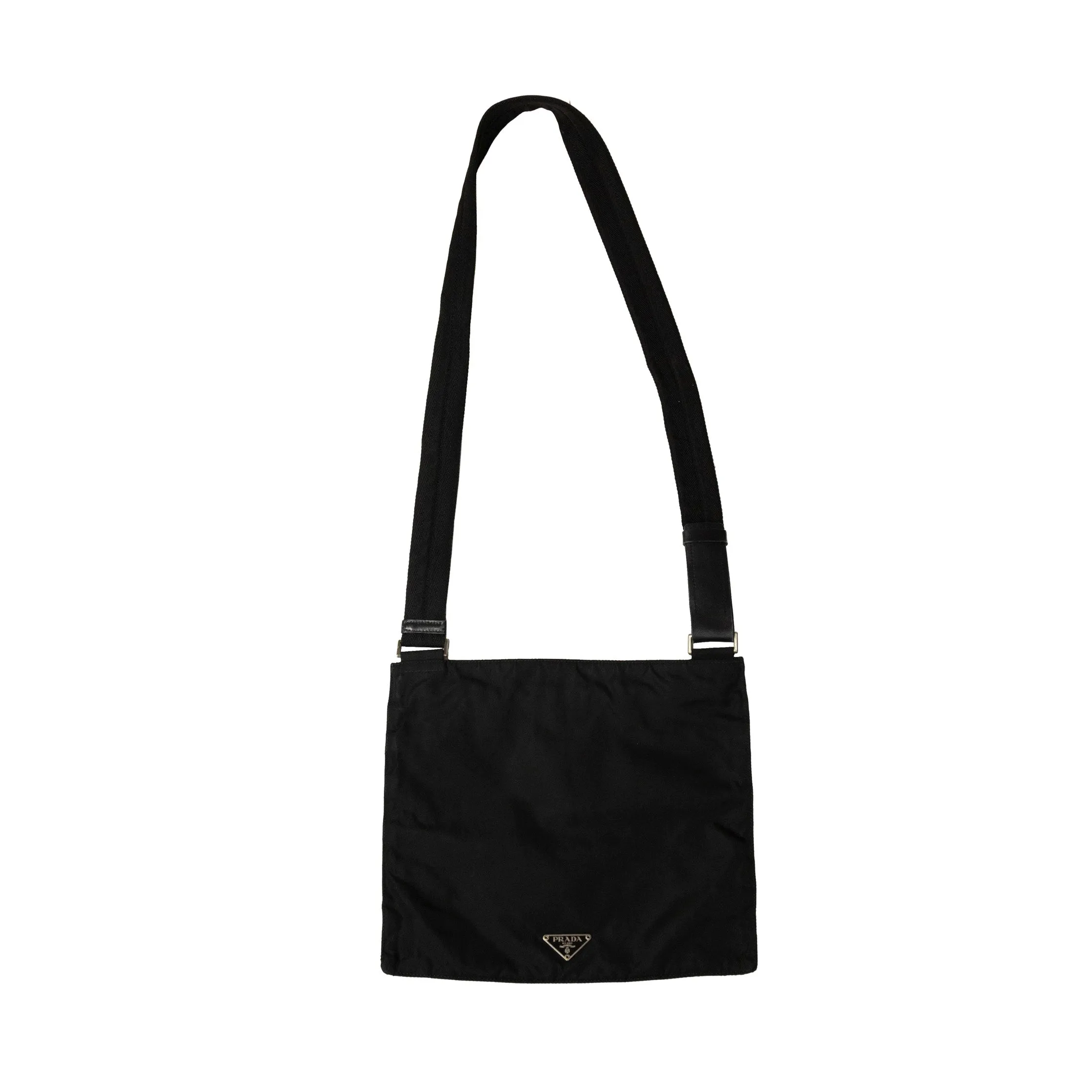 Prada Nylon Blackout Tessuto Crossbody Bag