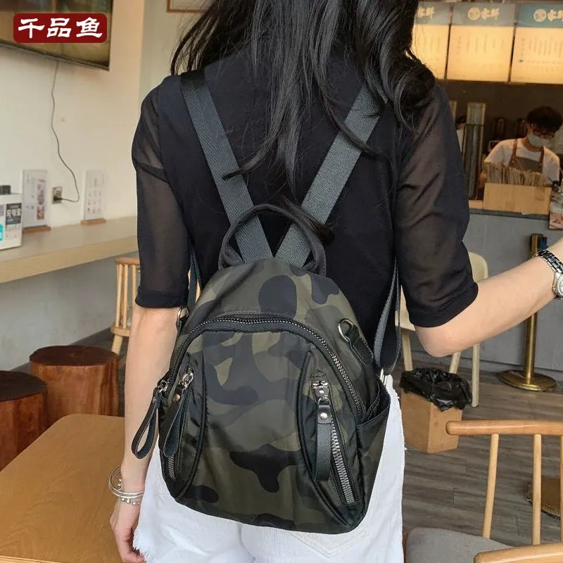 Qianpinyu Women's Casual Waterproof Street Backpack