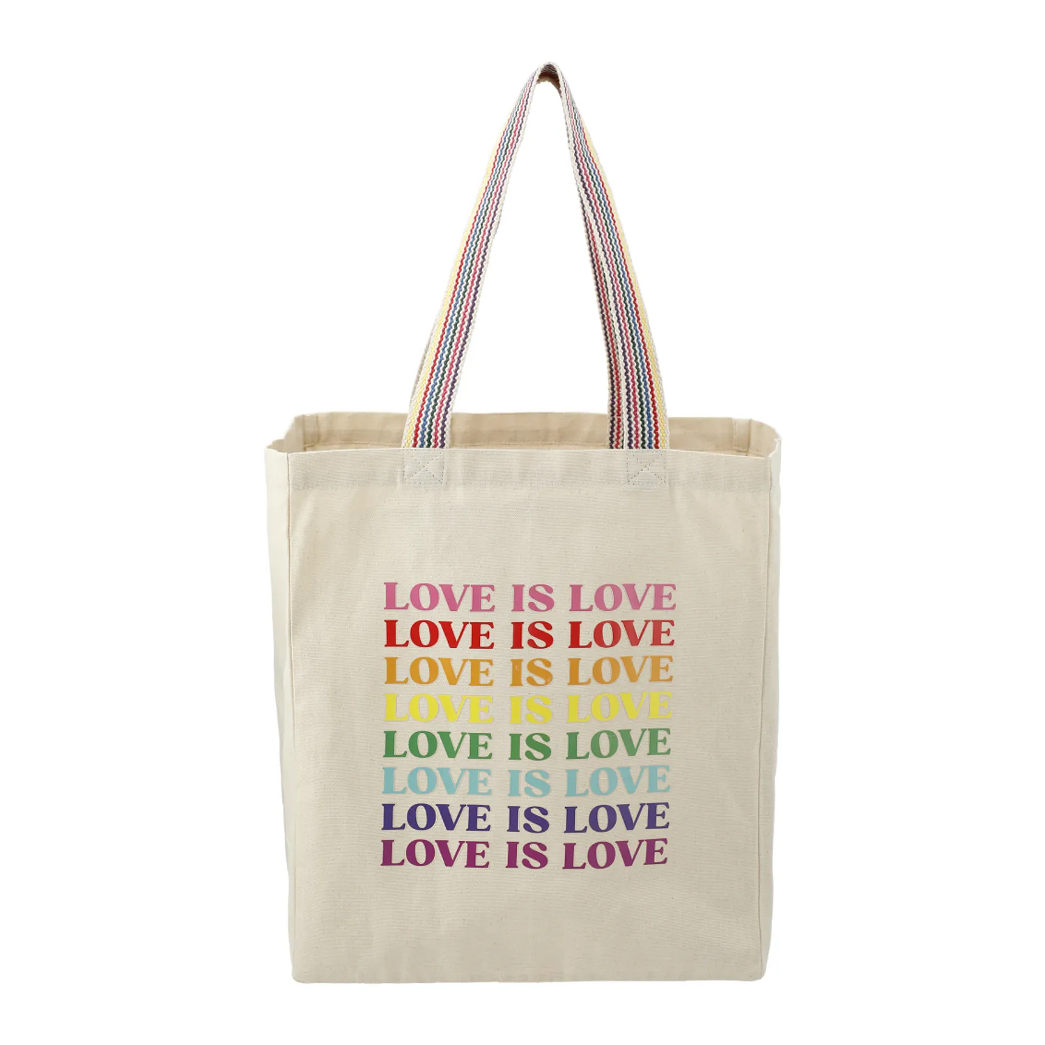 Rainbow Recycled 8 oz. Cotton Grocery Tote