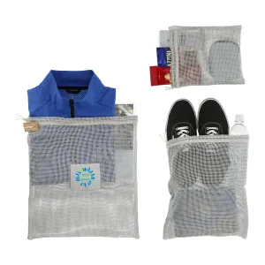 Recycled Cotton Mesh Cinch Pouch Set