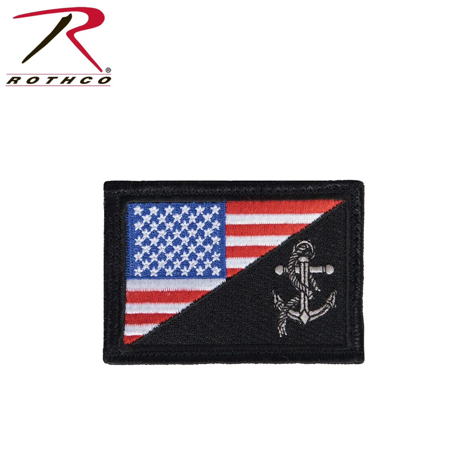 Rothco US Flag / USN Anchor Patch With Hook Back