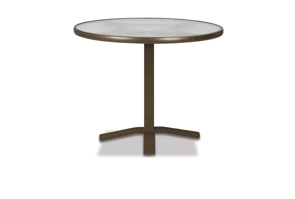 Round Glass Top Balcony Height Table