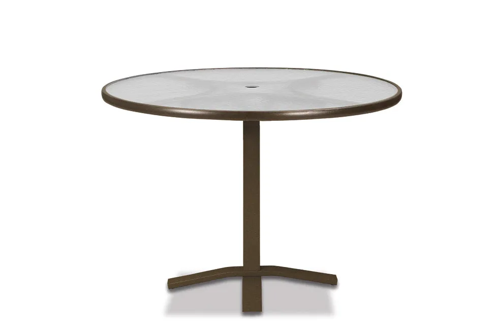 Round Glass Top Balcony Height Table