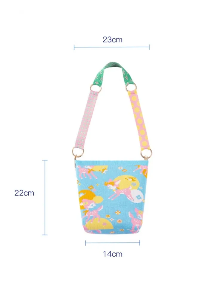 Shimizu Illustration Deer & Cute Ribbon Strap Casual Shoulder Bag【s0000003656】