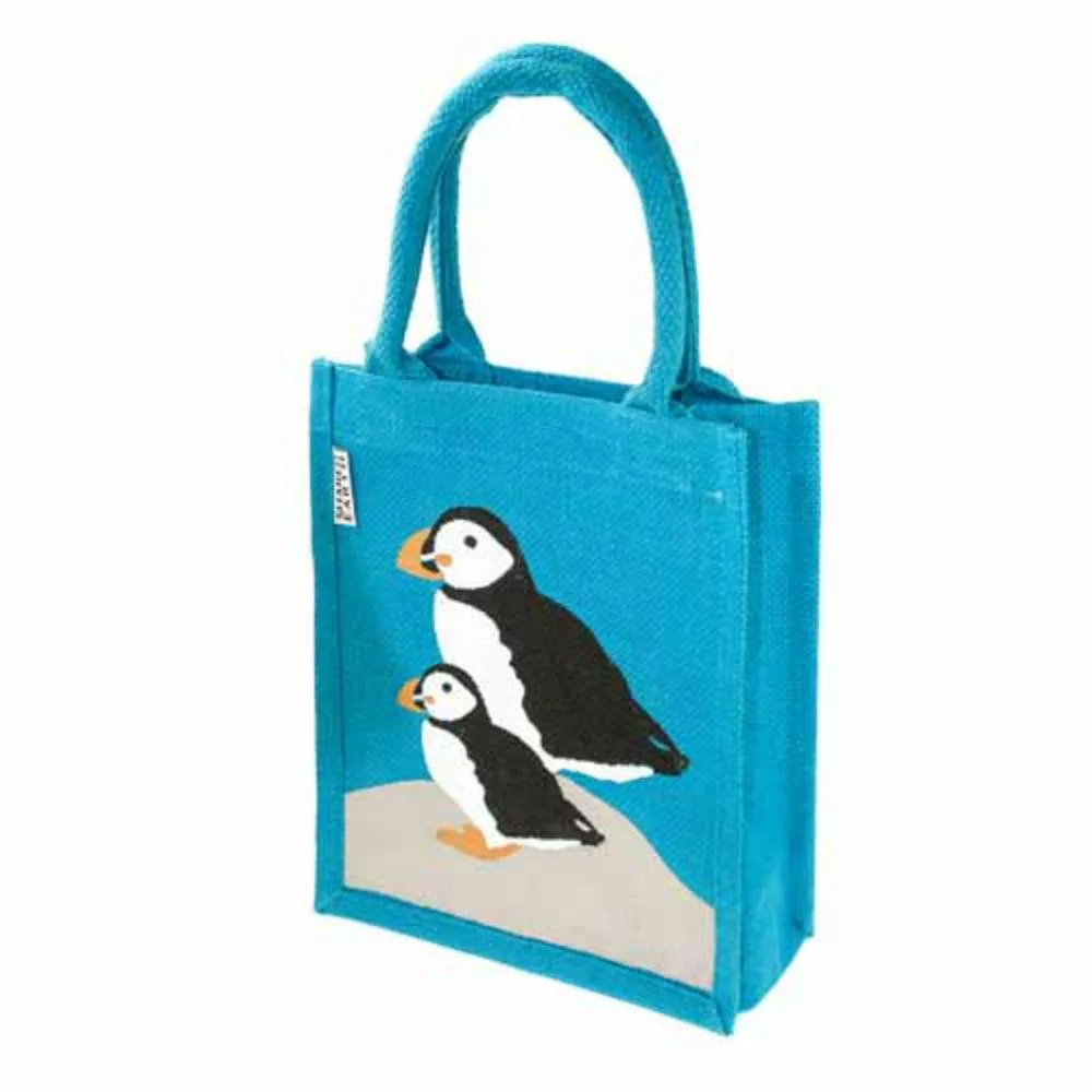 Small Jute Bag by Shared Earth - Puffin