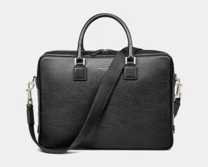 Small Mount Street Laptop Bag - Black Pebble