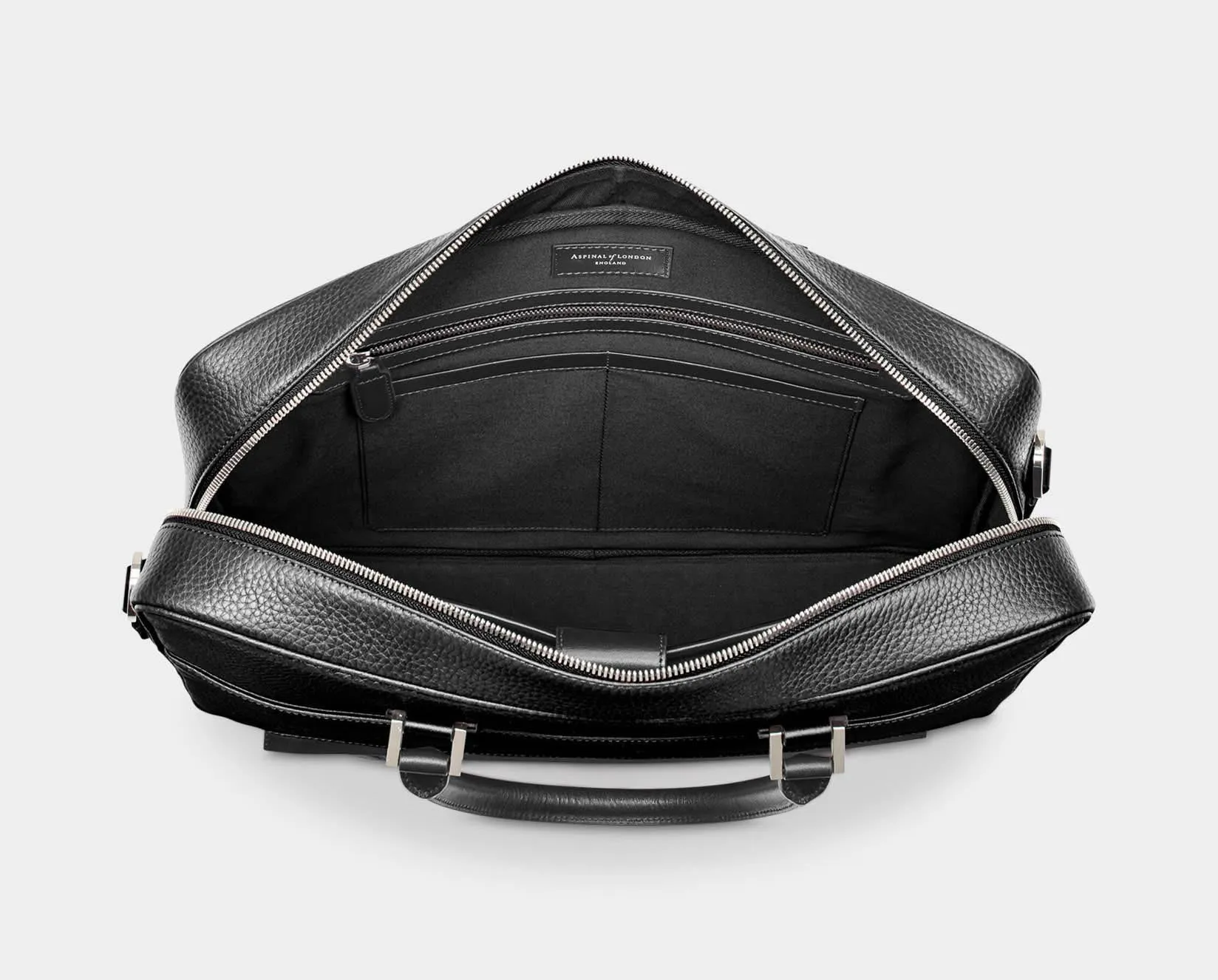 Small Mount Street Laptop Bag - Black Pebble