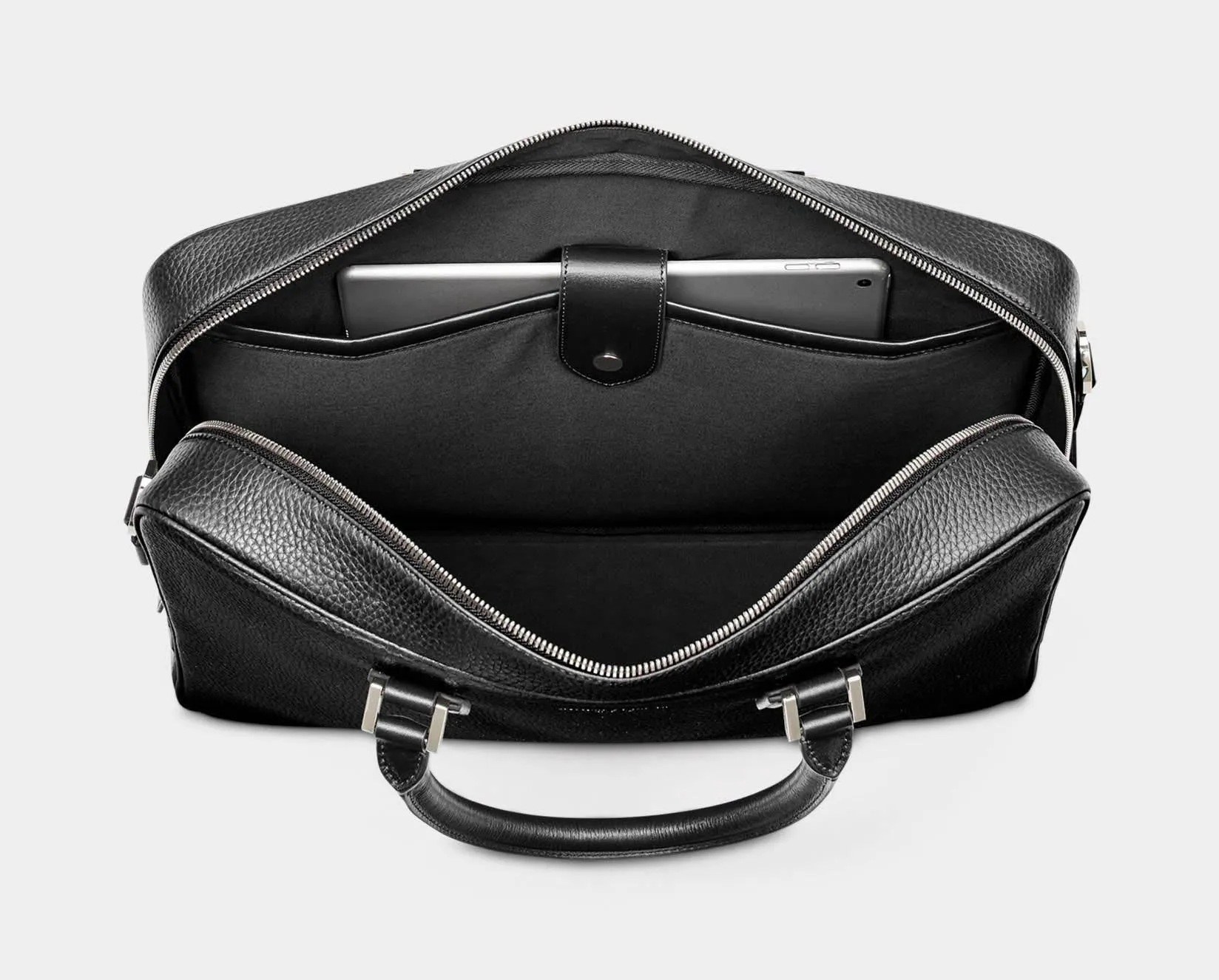 Small Mount Street Laptop Bag - Black Pebble