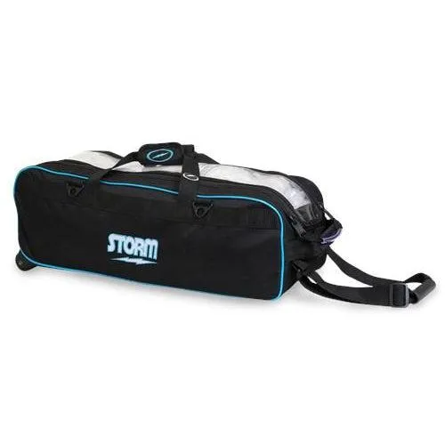 Storm 3 Ball Tournament Travel Tote Black/Blue Bowling Bag