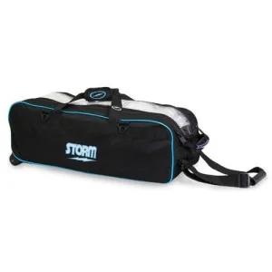 Storm 3 Ball Tournament Travel Tote Black/Blue Bowling Bag