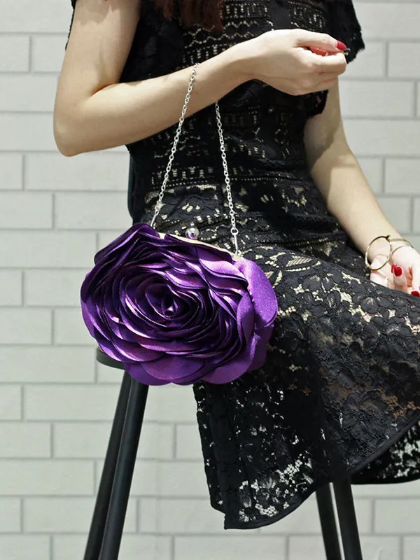 Three-Dimensional Flower Handbags