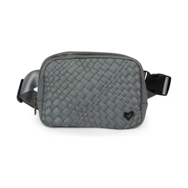 Vaughan Woven Belt/Crossbody Bag  - Charcoal